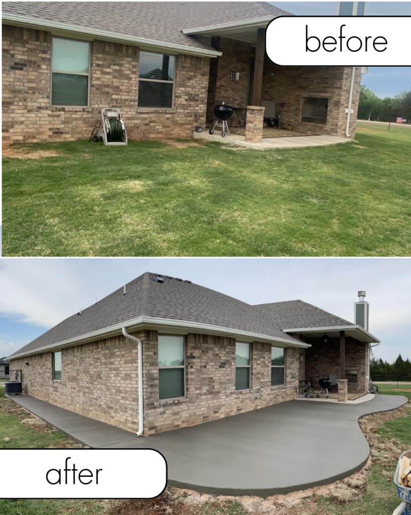 Back Patio Concrete and Pergola Contractor in OKC