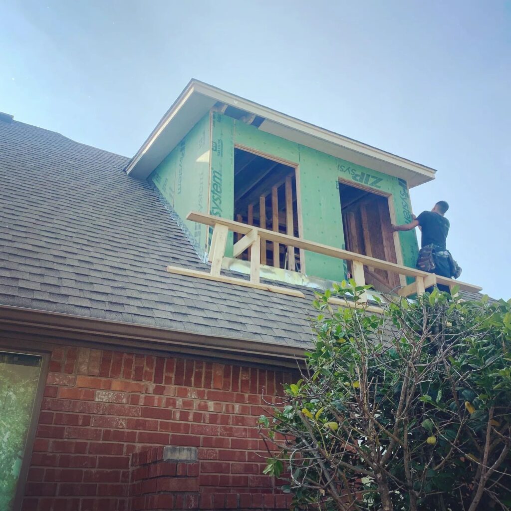 Attic Conversion in Edmond OK - New Dormer Framed