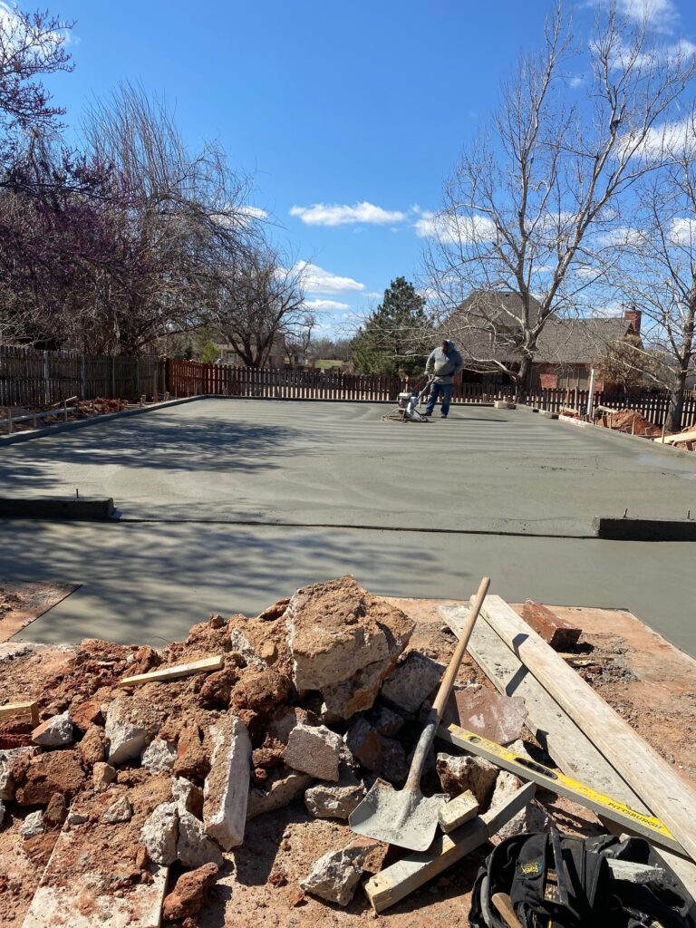 Foundation Concrete for New Exterior Shed in Oklahoma City